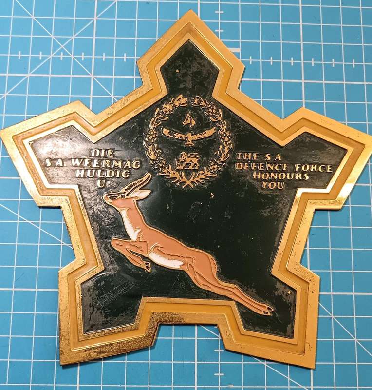SADF -  Combined Forces Commemorative Plaque Crest