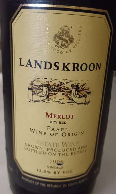1996 Landskroon Merlot
