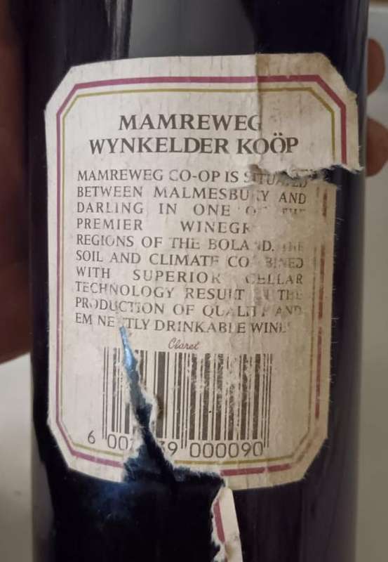 Vintage Mamreweg Red Wine