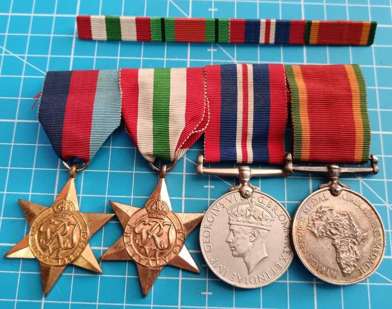 Full Size World War Two Africa Star Group of 4 : 205521 W.W.Bryer
