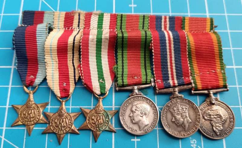 Miniature World War Two Africa Star Group of 6