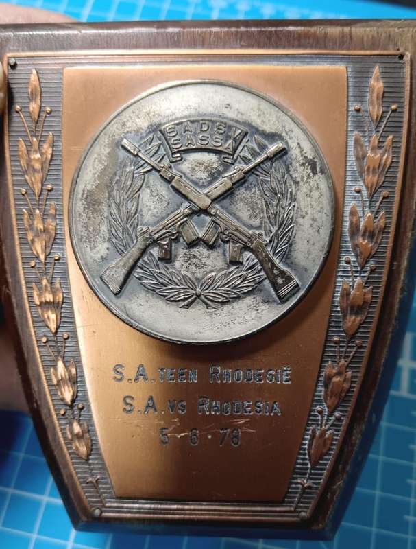 SADF - Service Shooting Plaque - RSA VS Rhodesia - 1978
