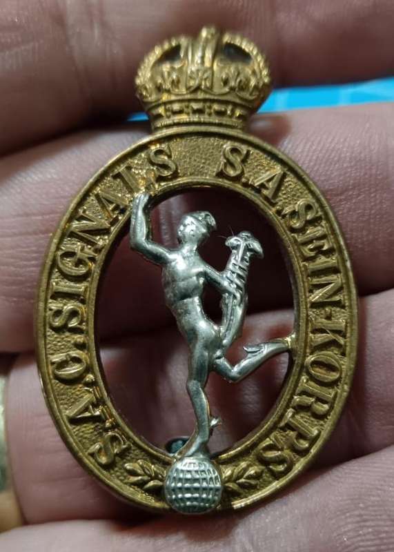 SADF - Corps of Signals Cap Badge