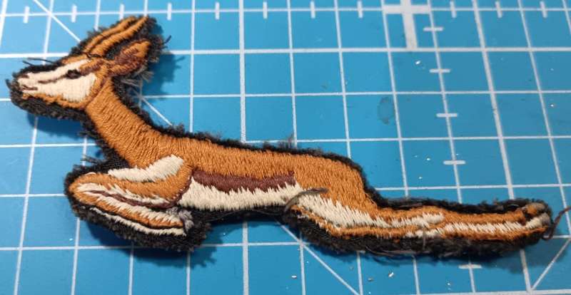 Vintage Embroidered Springbok Badge
