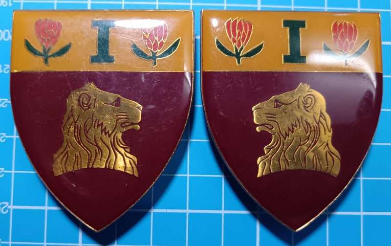 SADF - 1 Regiment De La Rey Shoulder Flash Pair