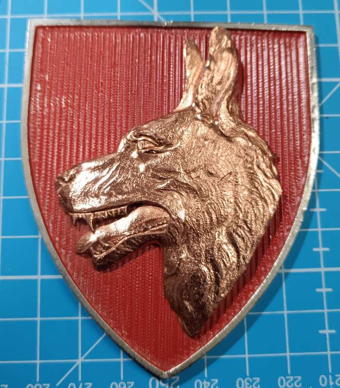 SADF - Dog Center Plaque Crest