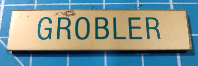 SADF - Name Tag ( Grobler )