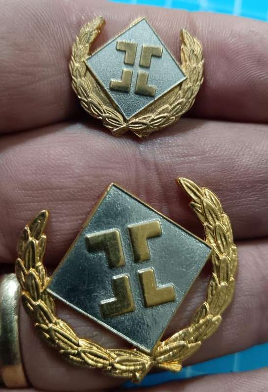 SADF - SAAF Intelligence Bi-Metal Mustering Badges - Full Size and Mess Dress