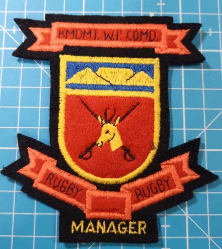 SADF - WP Command Rugby Manager Embroidered Badge