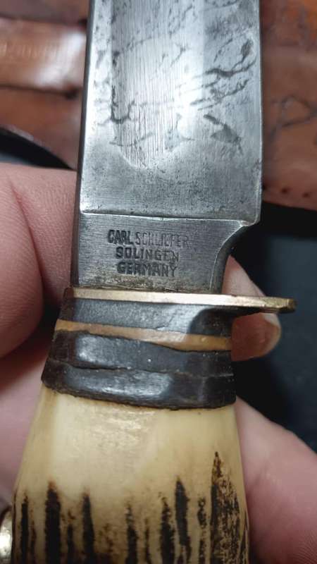 Vintage Carl Spitzer Solingen ( Germany ) Bowie Knife with Sheath - Used During the Border War