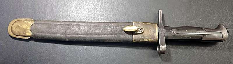 1936 Italian Corpo d`Eritreo Vetterli 1870/87 Askari Bayonet w/ Scabbard