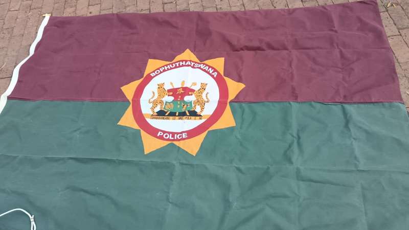 Homelands Bophutatswana Police - Huge Ceremonial Flag Measuring 2.7 by 1.80 Meters