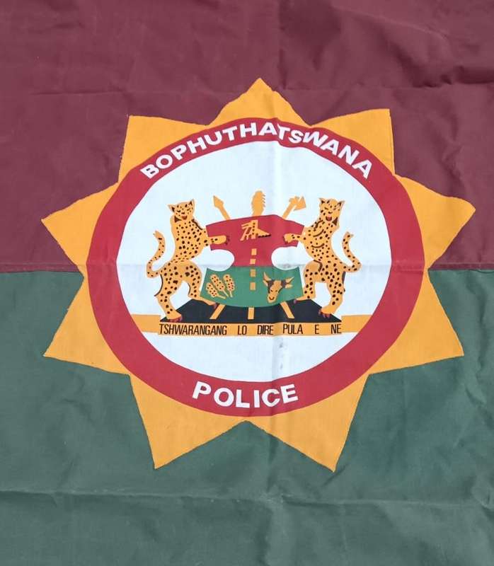 Homelands Bophutatswana Police - Huge Ceremonial Flag Measuring 2.7 by 1.80 Meters