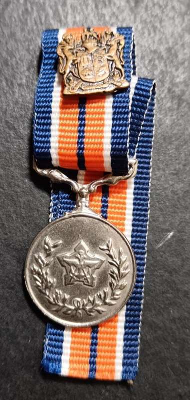 SADF - Miniature General Service Medal with Ribbon Device
