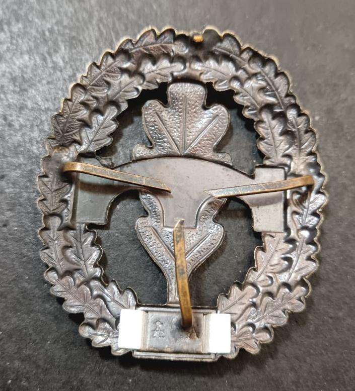 German Bundeswehr Combat Engineers Pioniertruppe Gunmetal Beret Badge