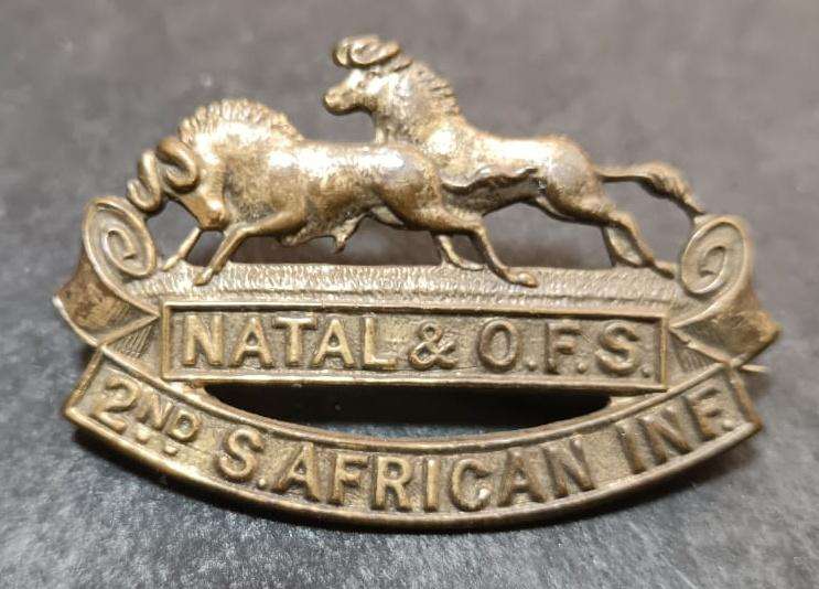 World War One Natal and OFS 2ND Infantry Cap Badge