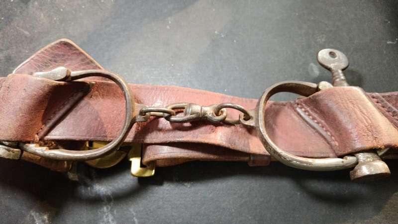 Vintage SAP Leather Belt - Original with Cuffs