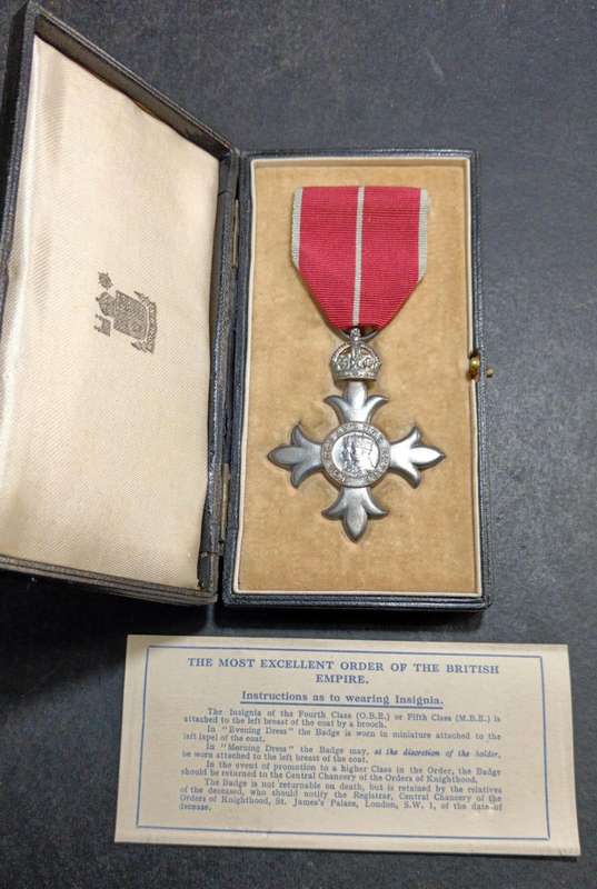 Full Size - The Most Excellent Order of The British Empire M.B.E (Military) Medal in Original Case
