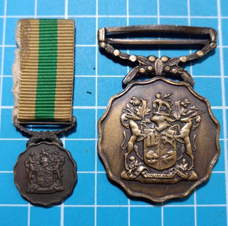 SADF - Full Size Plus Miniature 10 Years Good Service Medals