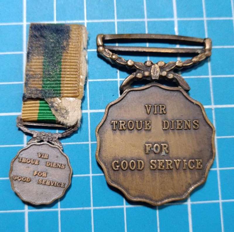 SADF - Full Size Plus Miniature 10 Years Good Service Medals