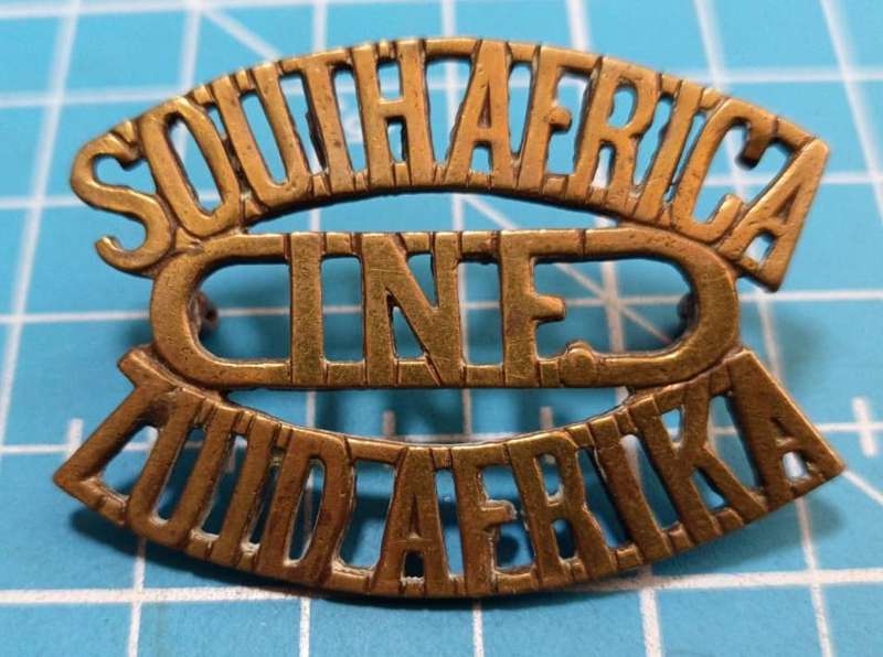 WW1 1st South African Infantry Brigade Brass Shoulder Title Badge