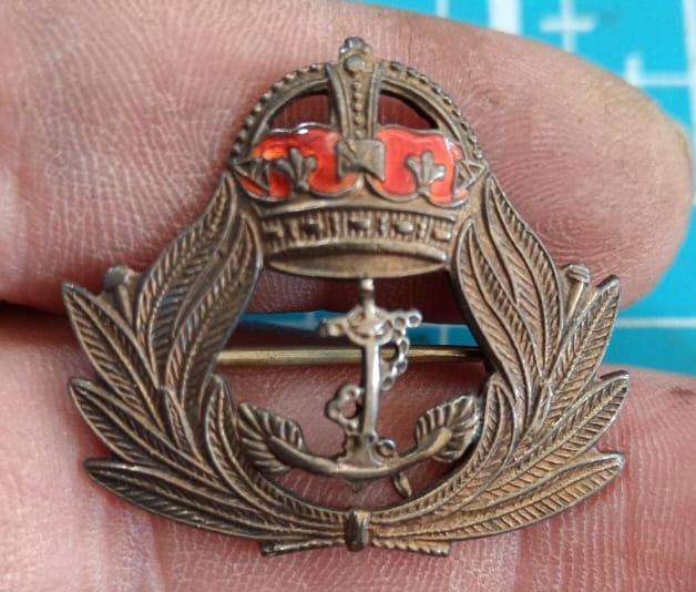 WW1 Royal Navy Fine Silver Enamel Sweetheart Brooch Pin