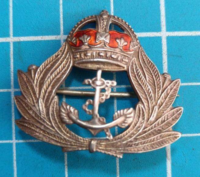 WW1 Royal Navy Fine Silver Enamel Sweetheart Brooch Pin