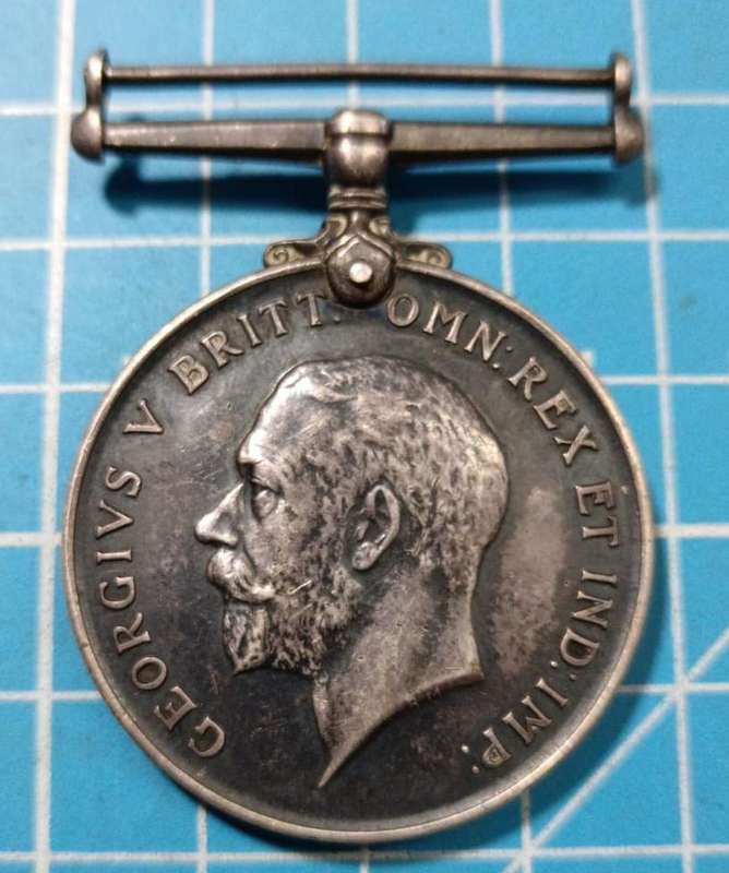Full Size World War One War Medal:4619 PTE W. Caton North'D Fus