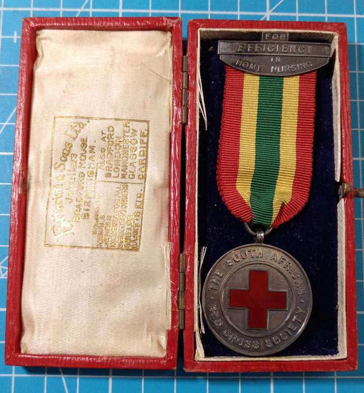 Sterling Silver Home Nursing Efficiency Medal in Original Case Dated 1931