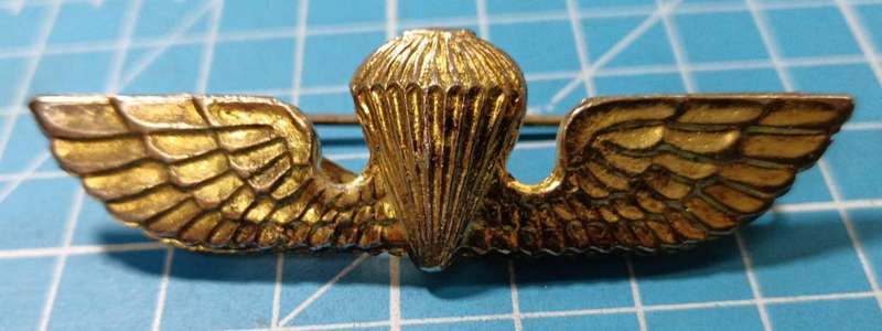 Vintage Thai Naval Parachute Metal Badge