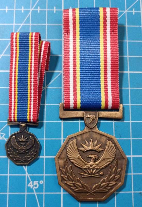 South African Police 10 Year Loyal Service Medal with Miniature