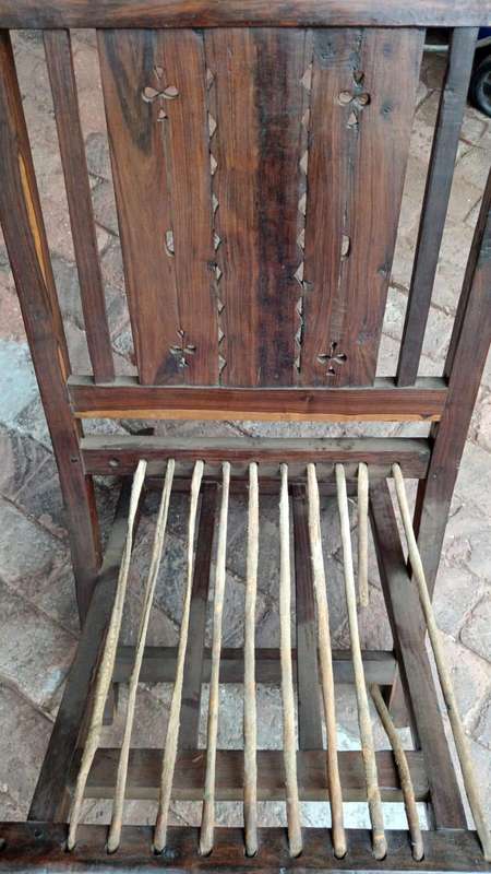 Vintage Hand Made in Rhodesia Ironwood Chair