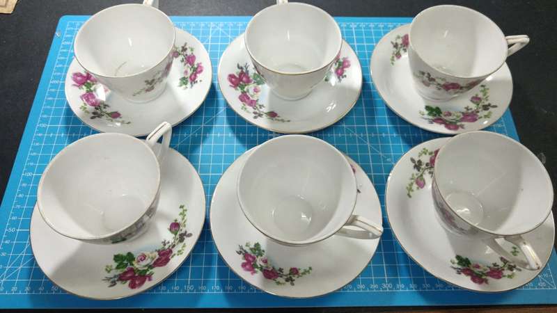6 x vintage chinese duos