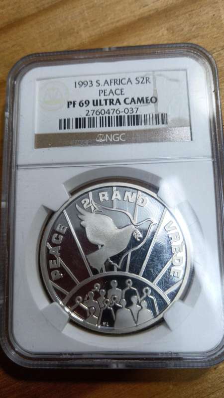 1993 Peace silver R2 - NGC graded PF69 Ultra Cameo