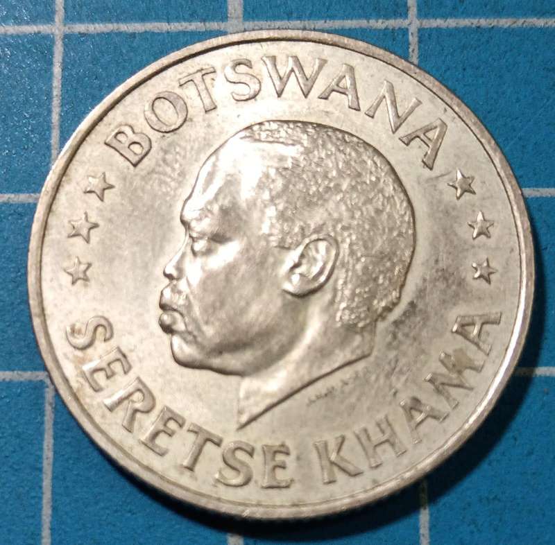 Botswana 1966 independence 50 cent - silver
