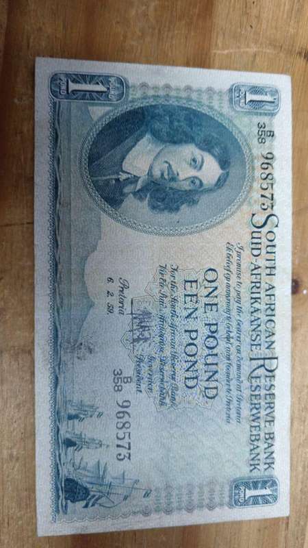 MH de Kock One Pound note
