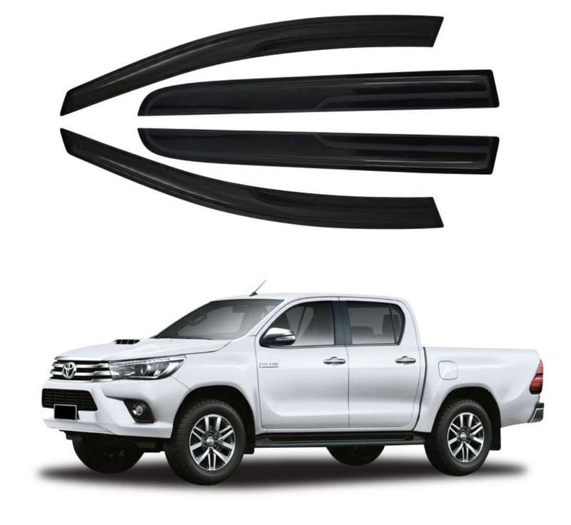 Toyota Hilux REVO 2016+ Double Cab 4pc Windshields (Gloss Black)