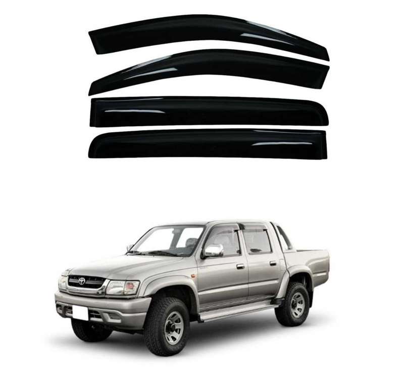 Toyota Hilux 1997-2004 Double Cab 4pc Windshields (Gloss Black)