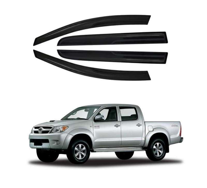 Toyota Hilux VIGO 2005  2011 Double Cab Windshields 4pcs (Gloss Black)
