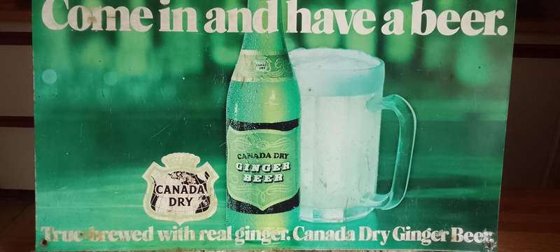 vintage canada dry sign. original