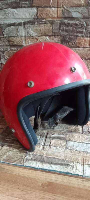 vintage retro motorcycle helmet