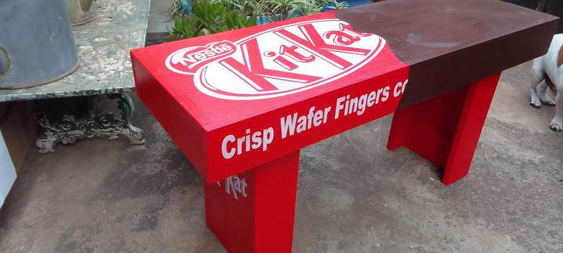 kitkat advertising bench