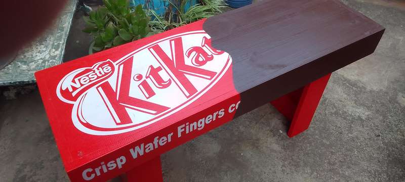 kitkat advertising bench