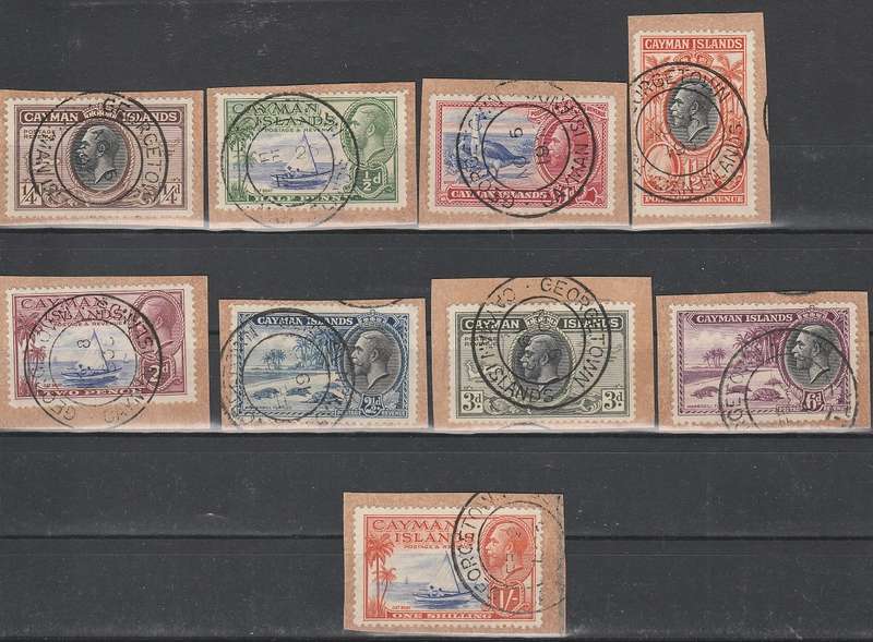 CAYMAN ISLANDS: 1935 SET TO 1/ ON PAPER: USED