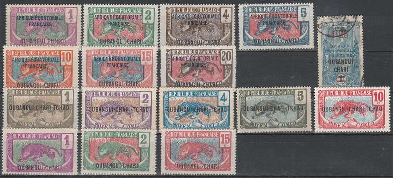 FRANCE : COLONIES:OUBANGUI/CHARI/TCHAD: MH COLLECTION