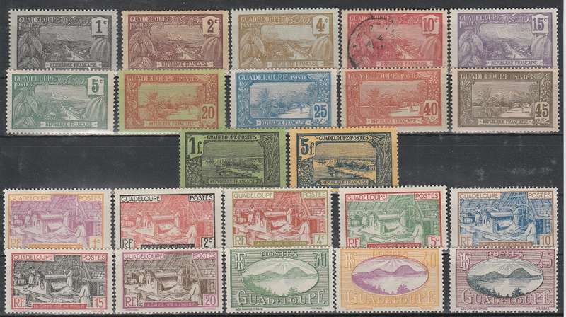 GUADELOUPE: FRANCE COLONY: 1905/28: MHR : 2 SCANS :HIGH CV