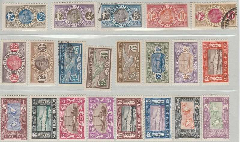 ST PIERRE AND MIQUELON COLLECTION: 1909 ONWARDS MH:2SCANS