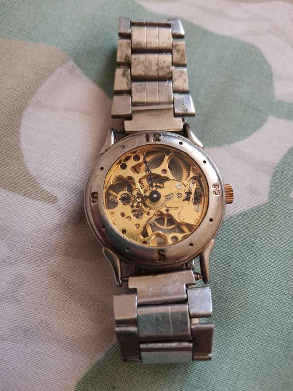 Vintage mechanical skeleton watch