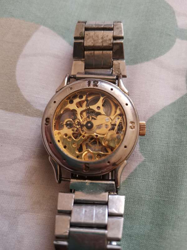 Vintage mechanical skeleton watch