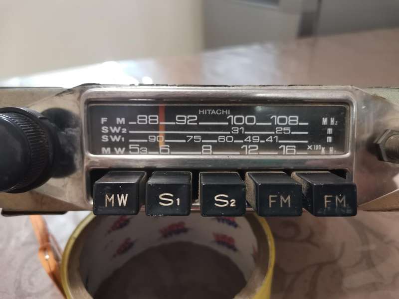 Vintage Hitachi car radio